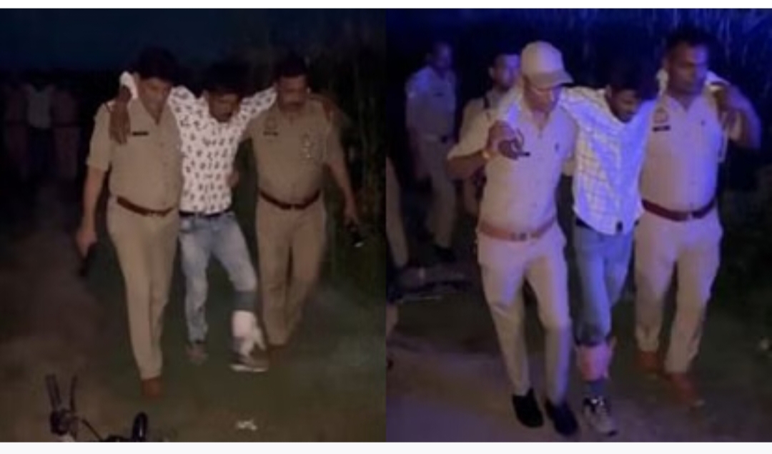 पुलिस मुठभेड़ में हरियाणा के चार बदमाश गिरफ्तार, दो के पैर में लगी गोली, सिपाही भी घायल
