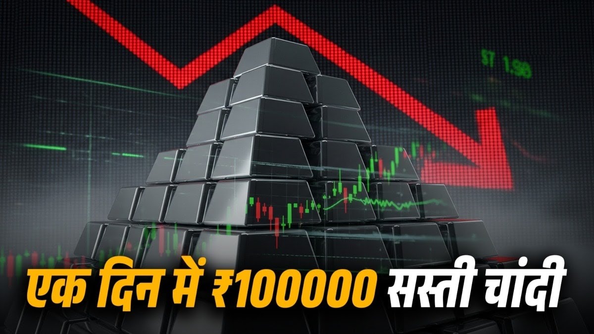 सोना-चांदी में गिरावट; चांदी एक दिन में ₹1 लाख सस्ती, सोना 33 हजार रुपये फिसला