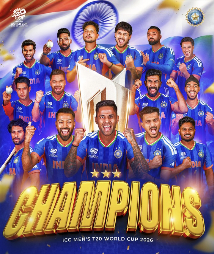 भारत तीसरी बार T-20 वर्ल्ड चैंपियन; पहली बार मेजबान टीम ने खिताब जीता, न्यूजीलैंड को 96 रनों से हराया