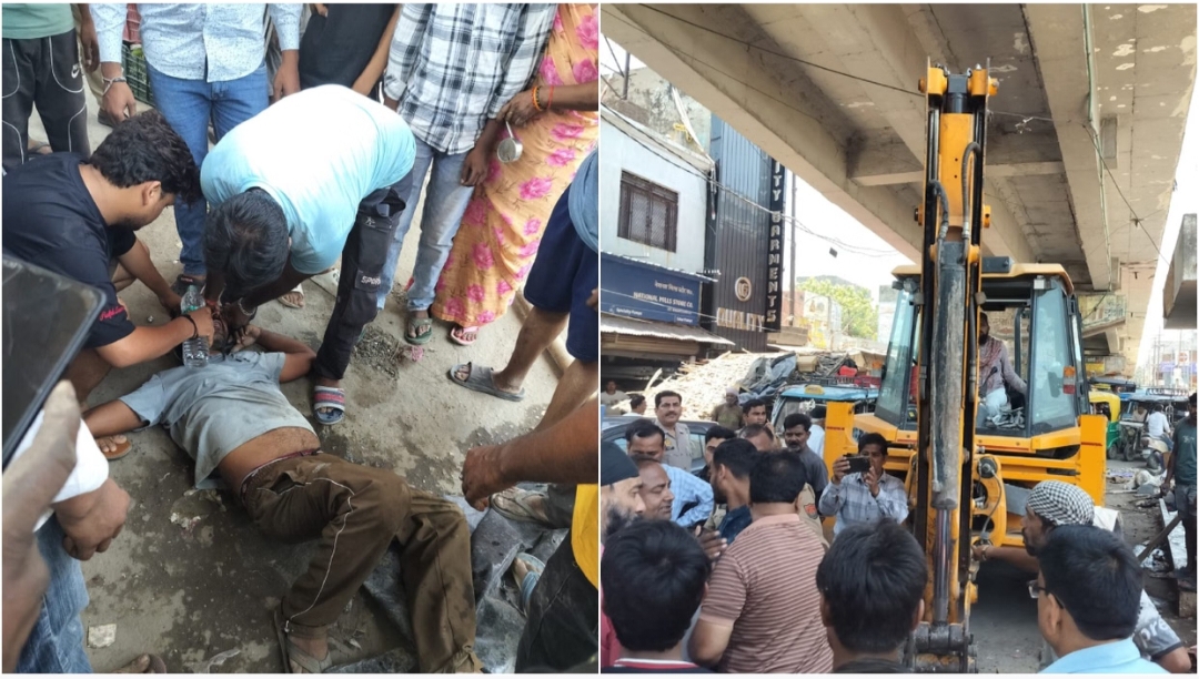 बदायूं में अतिक्रमण पर चला नगर पालिका का बुलडोजर; दुकानदारों ने किया विरोध, फल विक्रेता बेहोश
