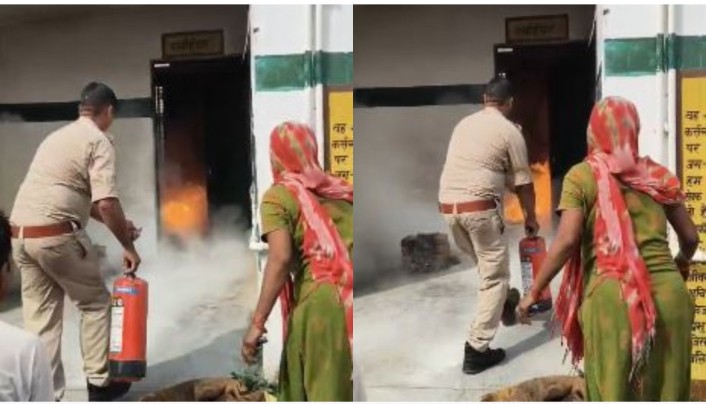 बदायूं के स्कूल में बड़ा हादसा टला; सिलिंडर में लगी आग, 20 बच्चे सुरक्षित निकाले गए